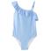 Mango Kids one shoulder badpak blauw/wit