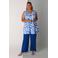 Colletta wide leg regular waist broek blauw
