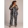 Colletta wide leg regular waist broek zwart