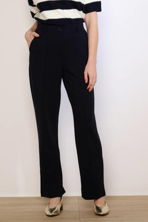 regular waist broek marineblauw