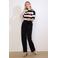 LOLALIZA regular waist broek marineblauw