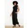 LOLALIZA viscose ballonbroek met plooien - zwart