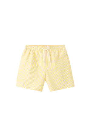 zwemshort gestreept lichtgeel