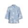VILA gebloemde blouse grijsblauw