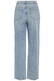 thumbnail: VILA high waist straight leg jeans light blue denim