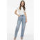 VILA high waist straight leg jeans light blue denim