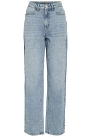 thumbnail: VILA high waist straight leg jeans light blue denim