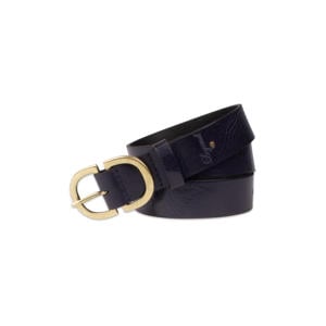 leren riem donkerblauw