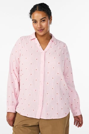 gebloemde blouse roze