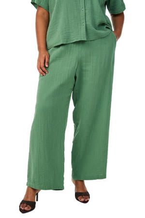 high waist broek groen