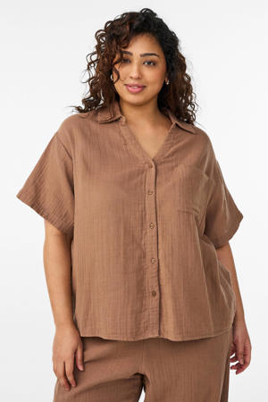 blouse bruin