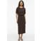 VILA midi rok bruin