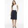 VILA wide leg high waist casual short donkerblauw
