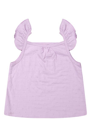 mouwloze top lila