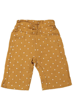 casual broek met stippen camel