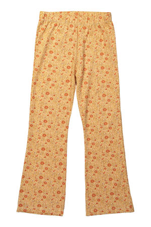 regular waist gebloemde casual broek oranje