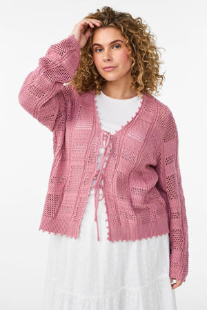 gebreid vest oudroze