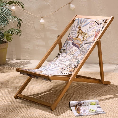 NOUS Garden strandstoel Lou – hout/botanisch