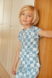 thumbnail: Feetje shortama Chase Check blauw