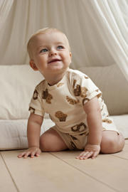 thumbnail: Feetje shortama Cosy Crumbs ecru/bruin