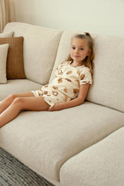 thumbnail: Feetje shortama Cosy Crumbs ecru/bruin