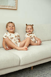 thumbnail: Feetje shortama Cosy Crumbs ecru/bruin