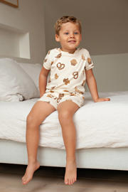 thumbnail: Feetje shortama Cosy Crumbs ecru/bruin