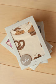 thumbnail: Feetje shortama Cosy Crumbs ecru/bruin