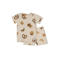 Feetje shortama Cosy Crumbs ecru/bruin