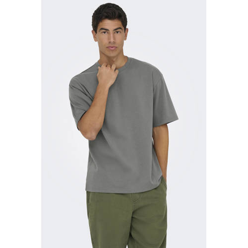 ONLY & SONS boxy T-shirt grijs afbeelding