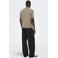 ONLY & SONS regular polo fijn gebreid taupe