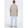 ONLY & SONS regular gestreept casual overhemd beige