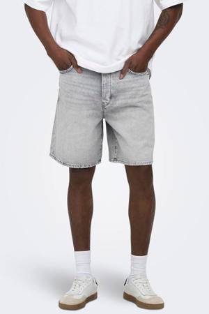ONSFADE denim loose short light grey denim
