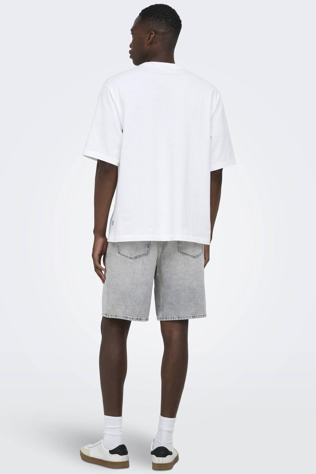 ONLY & SONS ONSFADE denim loose short light grey denim