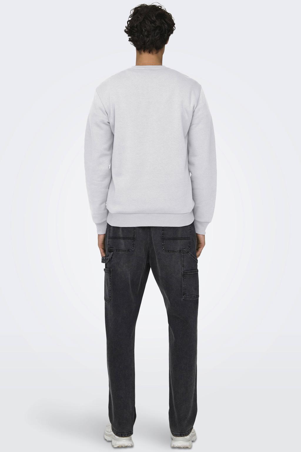 ONLY & SONS sweater lichtgrijs