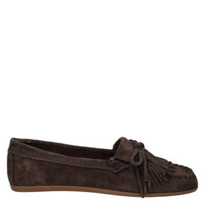 suede mocassins bruin