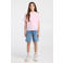 America Today T-shirt met backprint lichtroze