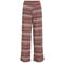 VILA straight high waist gestreepte geruite casual broek gebreid rood