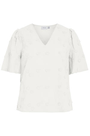 top met textuur ecru