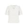VILA top met textuur ecru