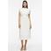 VILA midi jurk broderie ecru