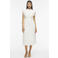 VILA midi jurk broderie ecru