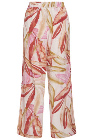 high waist casual broek roze