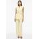 VILA regular high waist casual broek lichtgeel