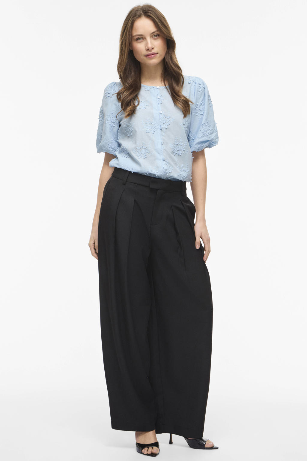 VILA blouse lichtblauw
