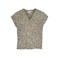 VILA top met paisley print ecru