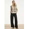 Smashed Lemon gebloemde blouse met linnen - ecru