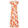 Smashed Lemon gebloemde zomerjurk oranje