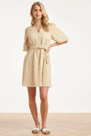 korte jurk beige