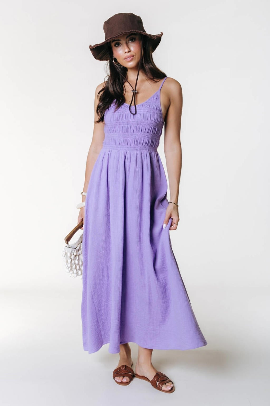 Colourful Rebel maxi zomerjurk - lavendel